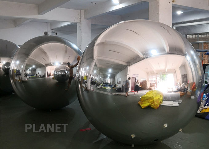 Air Sealed Giant PVC Silver Stage Christmas Decoration Inflatable Decorative Mirror Ball