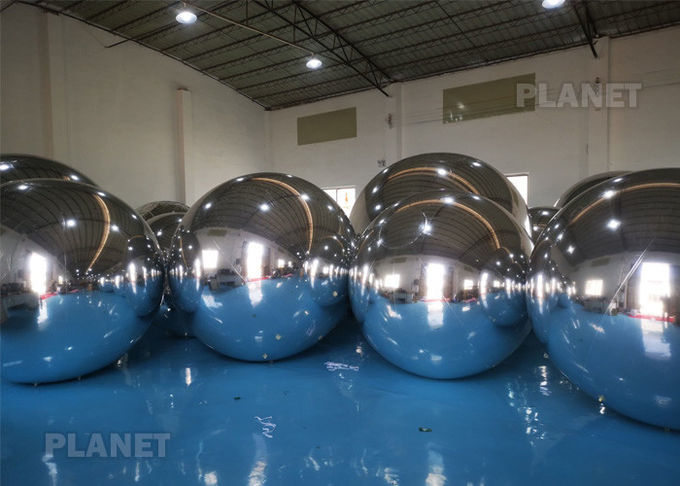 Air Sealed Giant PVC Silver Stage Christmas Decoration Inflatable Decorative Mirror Ball