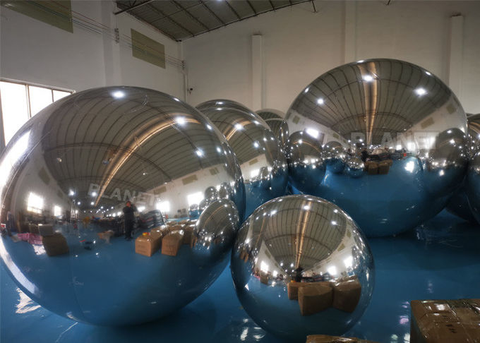 0.6m, 0.8m, 1.0m, 1.2m, 1.5m, 1.8m, 2.0m Floating Reflective Inflatable Mirror Balloon For Advertising
