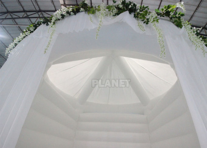 5M Inflatable Commercial White Jumping Bounce House For Rental