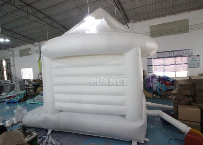 5M Inflatable Commercial White Jumping Bounce House For Rental