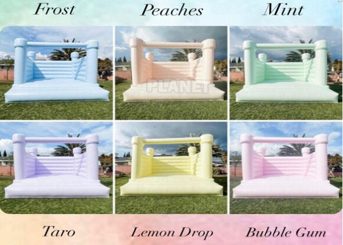 Party Events Used Commercial Grade 1000D PVC Tarpaulin Bouncer Inflatable Wedding Bouncy Castle White Bounce House