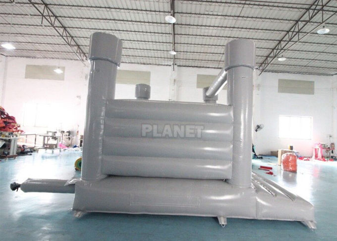 0.55mm PVC Inflatable White Wedding Jumper Bouncy Castle / Commercial White Castle Inflatable Bounce House
