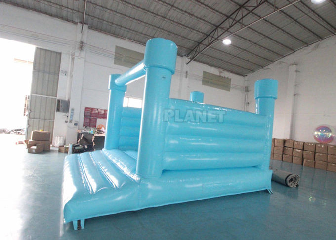 PVC Material Inflatable Bouncy Jumping Castle Blue Slide Commercial Castle Inflatable Kids Bounce House