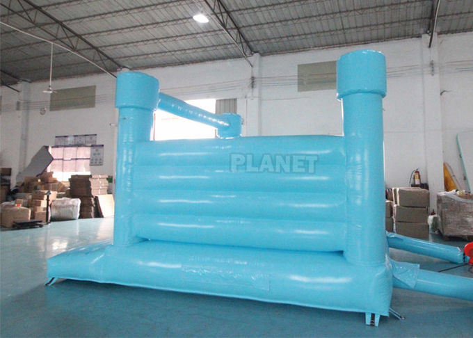 PVC Material Inflatable Bouncy Jumping Castle Blue Slide Commercial Castle Inflatable Kids Bounce House
