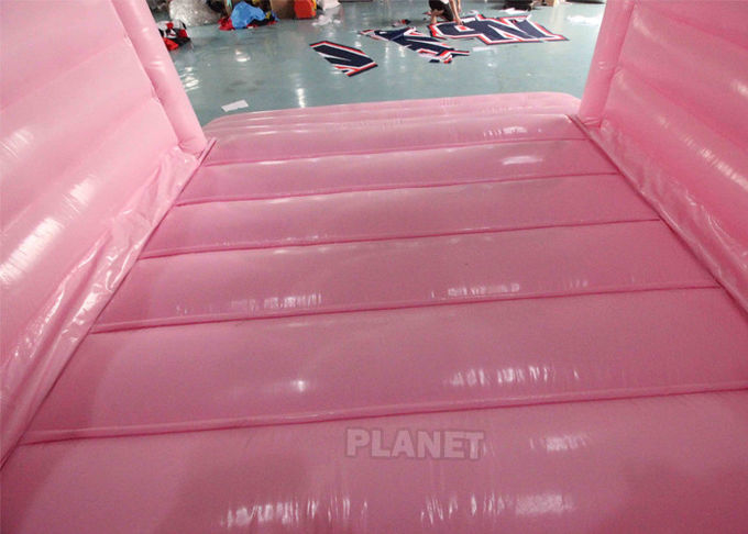 Pink Castle Inflatable Jumping Commercial Bounce House / Bouncy Castle For Kids