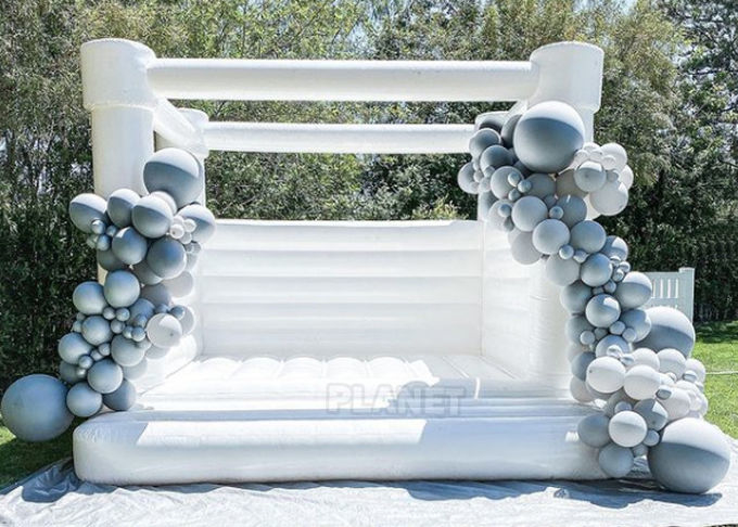 Commercial Grade Wedding Party Used White Bounce Castle Inflatable Bouncy Castle For Wedding