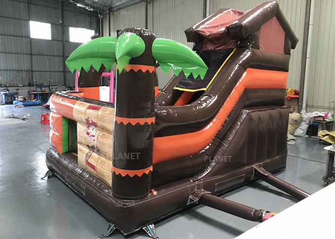 5.5m Inflatable Pirate Ship Jumping Castle Combo For Adult Kids