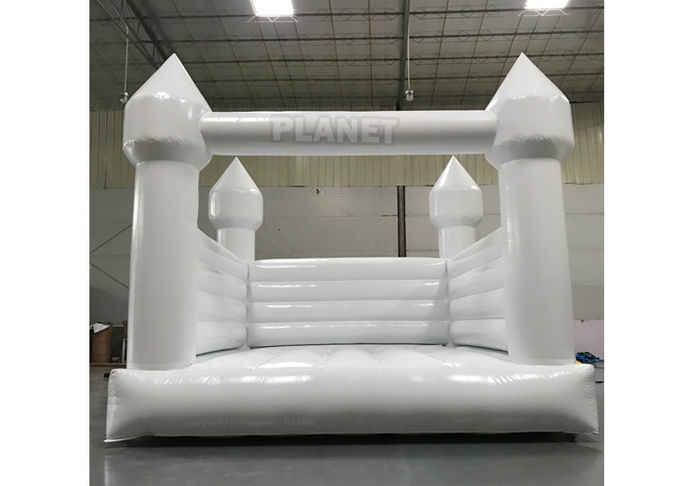 Commercial White Inflatable Slide Bouncer Jumping Castle For Party