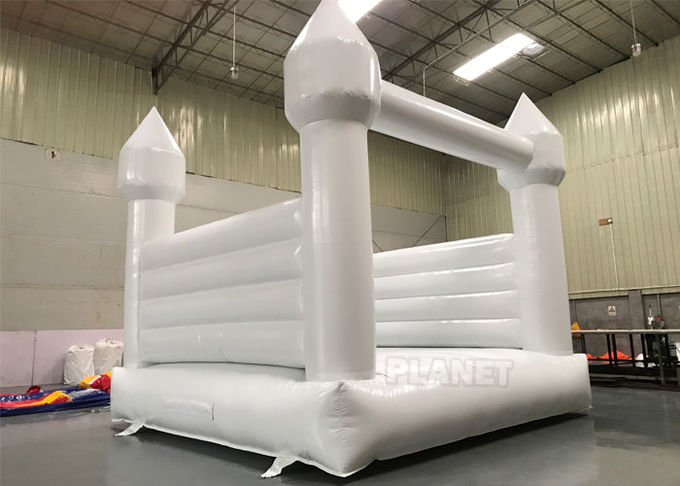 Commercial White Inflatable Slide Bouncer Jumping Castle For Party