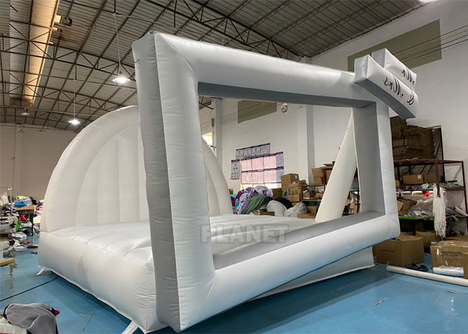 0.55mm PVC White Bounce House Inflatable Photo Bouncer Frame Wall