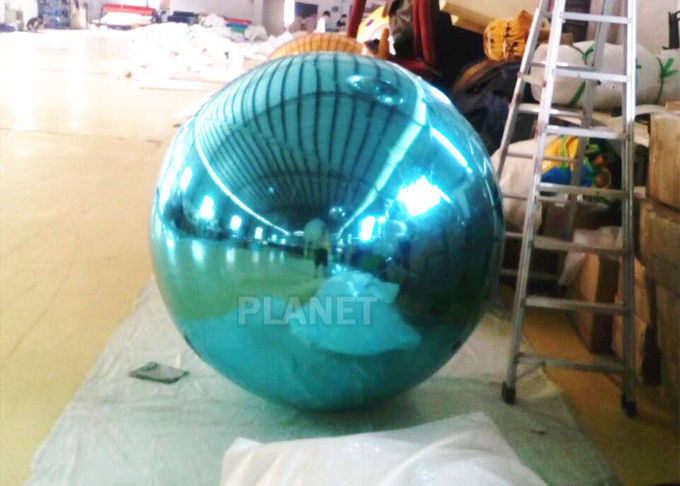 Custom Color PVC Inflatable Floating Disco Mirror Ball With Lighting