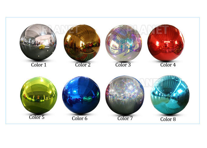Custom Color PVC Inflatable Floating Disco Mirror Ball With Lighting