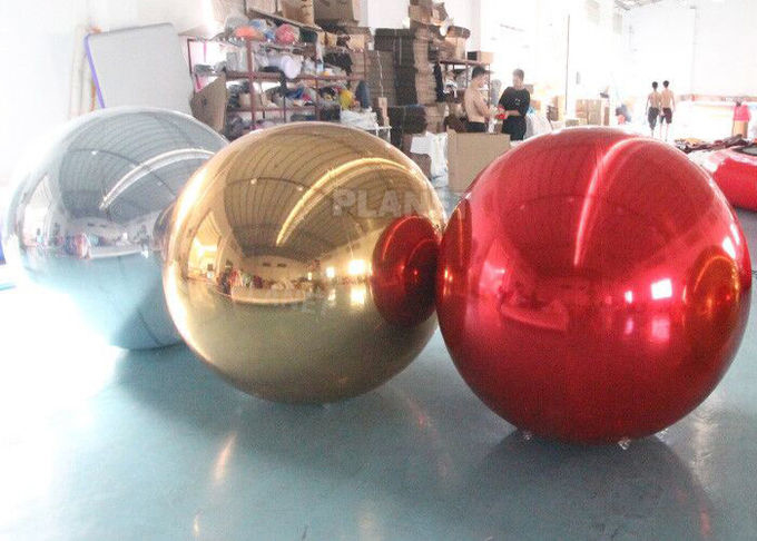 Giant Double Layer Sliver PVC Inflatable Mirror Ball Inflatble Mirror Balloon For Event Decoration