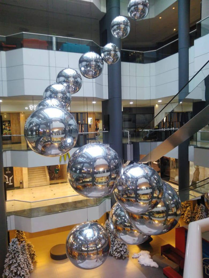 Double Layer PVC Reflective Inflatable Mirror Ball Advertising Chrome Balloon Large Inflatable Ball For Decoration