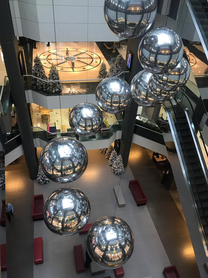 Double Layer PVC Reflective Inflatable Mirror Ball Advertising Chrome Balloon Large Inflatable Ball For Decoration