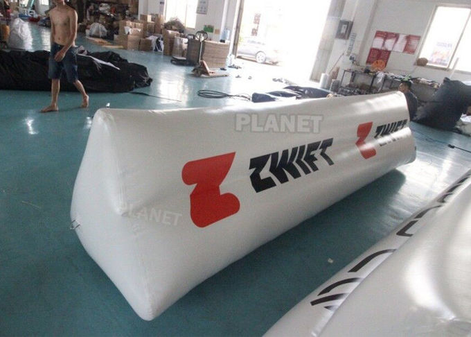 0.9mm PVC Tarpaulin Floating Triathlon Swim Marker Inflatable Long Tube Cylinder Life Buoy
