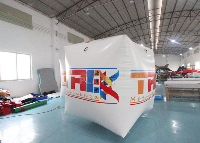 Square Inflatable Swim Buoy 2x2x2m Cube Floating Inflatable Marker Buoy Water Sports Pontoon