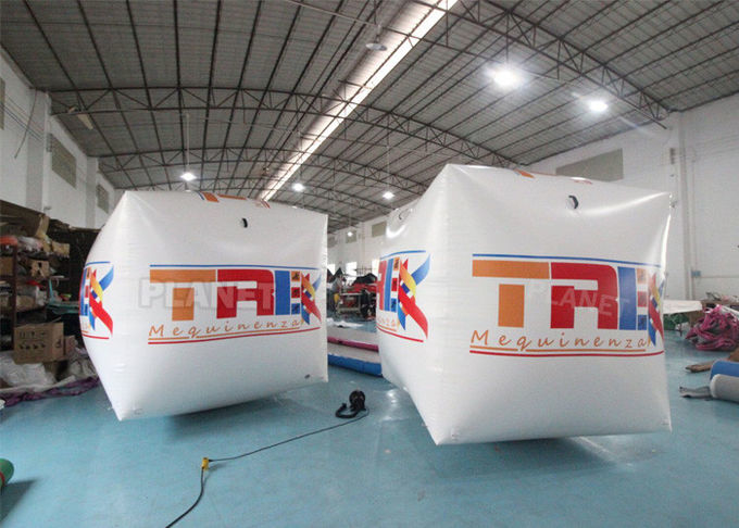 Square Inflatable Swim Buoy 2x2x2m Cube Floating Inflatable Marker Buoy Water Sports Pontoon