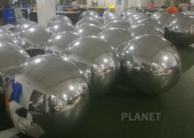 Durable Gold Inflatable Mirror Ball For Event Decoration EN71 EN14960 CE