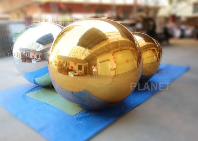 Fireproof 1.5m , 2m , 3m Inflatable Mirror Ball For Advertising Activity