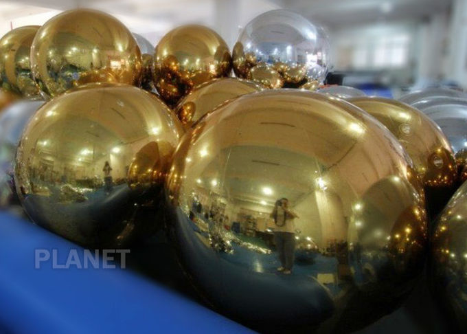 Fireproof 1.5m , 2m , 3m Inflatable Mirror Ball For Advertising Activity