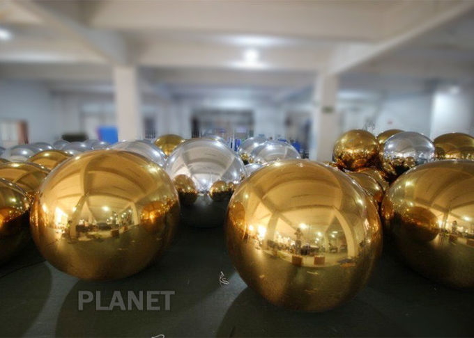 Fireproof 1.5m , 2m , 3m Inflatable Mirror Ball For Advertising Activity