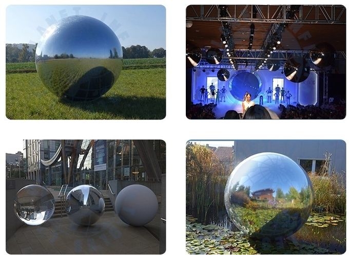 Fireproof 1.5m , 2m , 3m Inflatable Mirror Ball For Advertising Activity