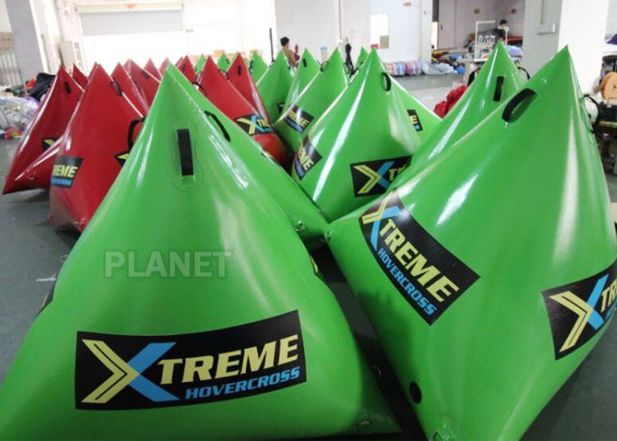 1.5m Airtight Triathlon Inflatable Triangle Buoy With D Rings Customized Size