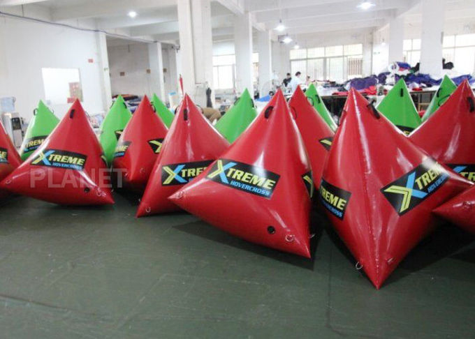 1.5m Airtight Triathlon Inflatable Triangle Buoy With D Rings Customized Size