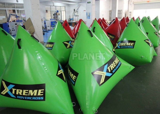 1.5m Airtight Triathlon Inflatable Triangle Buoy With D Rings Customized Size