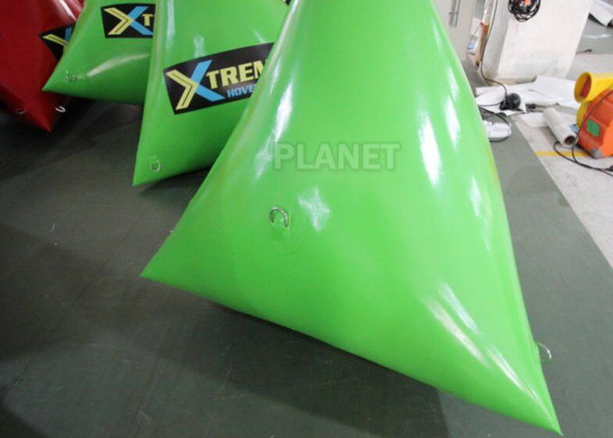 Green Inflatable Marker Buoy / Inflatable Floating Water Park 3 Years Warranty