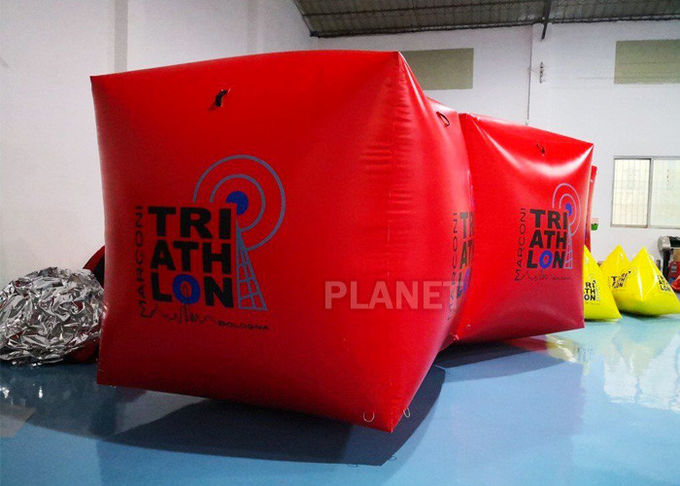 PVC Tarpaulin 1.5M Square Shape Inflatable Water Floating Buoy Cube With Logo triathlon swim buoys