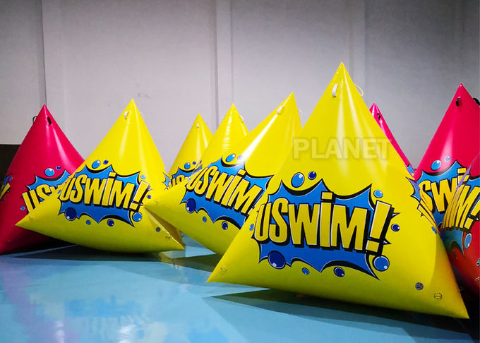 2.5m Inflatable Water Floating Marker buoys With Logo Yellow / Pink