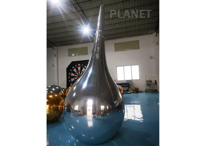 Reflective Inflatable Mirror Ball Water Drop Shaped Customized Size