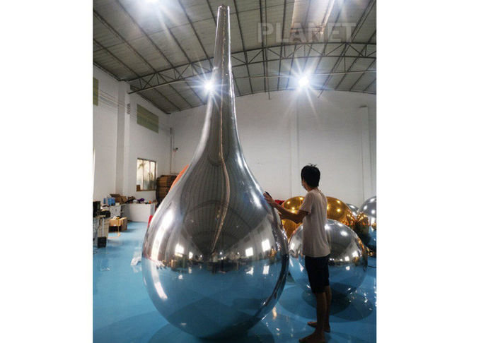 Reflective Inflatable Mirror Ball Water Drop Shaped Customized Size