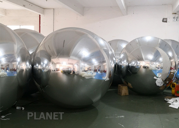 Air Sealed Giant PVC Silver Stage Christmas Decoration Inflatable Decorative Mirror Ball