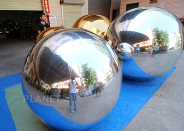 Large PVC Silver Inflatable Hanging Mirror Balls For Event Christmas Decoration