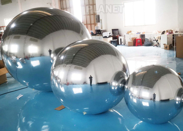 Hanging Silver Inflatable Mirror Ball / Inflatable Mirror Balloon EN14960