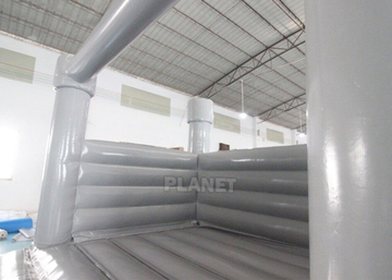 0.55mm PVC Inflatable White Wedding Jumper Bouncy Castle / Commercial White Castle Inflatable Bounce House