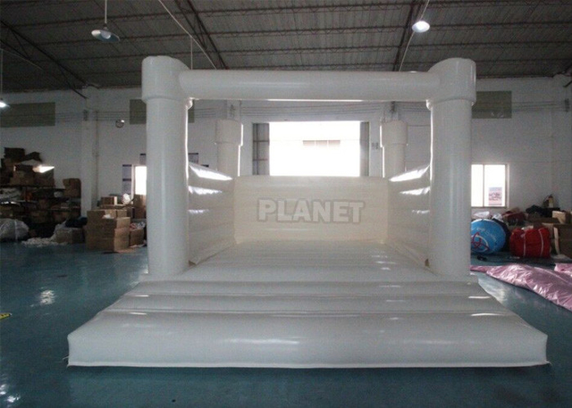 Outdoor Jumping Bouncer Inflatable Wedding Bouncy Castle White Bounce House For Adults And Kids