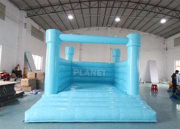 PVC Material Inflatable Bouncy Jumping Castle Blue Slide Commercial Castle Inflatable Kids Bounce House