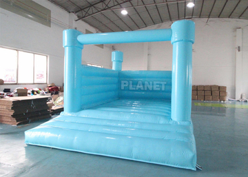 PVC Material Inflatable Bouncy Jumping Castle Blue Slide Commercial Castle Inflatable Kids Bounce House