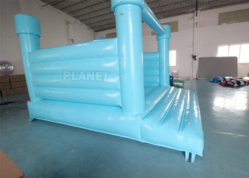PVC Material Inflatable Bouncy Jumping Castle Blue Slide Commercial Castle Inflatable Kids Bounce House