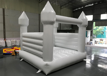 Commercial White Inflatable Slide Bouncer Jumping Castle For Party