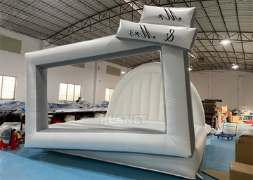 0.55mm PVC White Bounce House Inflatable Photo Bouncer Frame Wall