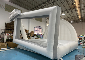 0.55mm PVC White Bounce House Inflatable Photo Bouncer Frame Wall
