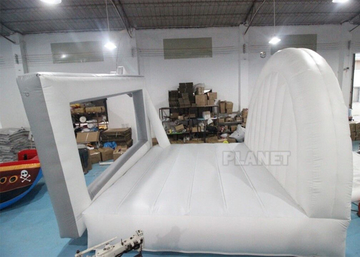 0.55mm PVC White Bounce House Inflatable Photo Bouncer Frame Wall