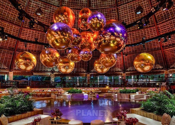 Double Layer PVC Reflective Inflatable Mirror Ball Advertising Chrome Balloon Large Inflatable Ball For Decoration
