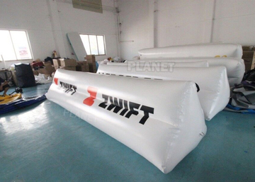 0.9mm PVC Tarpaulin Floating Triathlon Swim Marker Inflatable Long Tube Cylinder Life Buoy